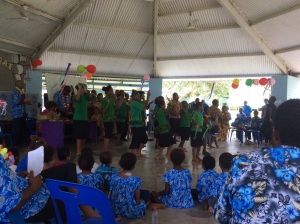 Children performing. 