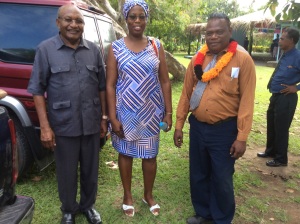 With the PNG Deputy PM (left)and official